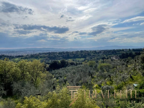 Идеальный вид на живописные холмы и зеленые деревья в Италии, мечта для любителей природы и роскошной недвижимости.