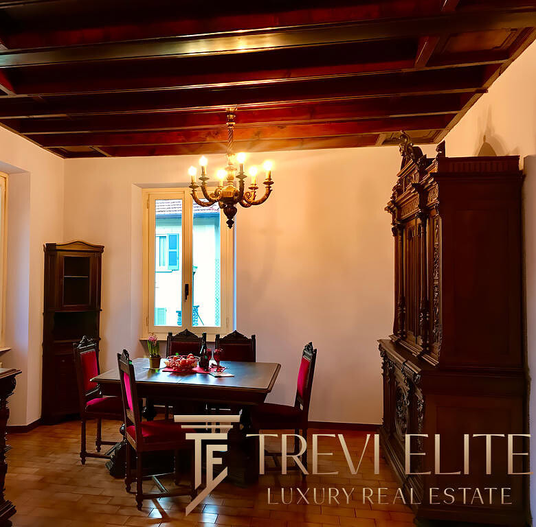 анимация, уютная гостиная с антикварной мебелью, деревянный потолок и мягкое освещение, стильный интерьер для элитной недвижимости, компания Треви Элит.