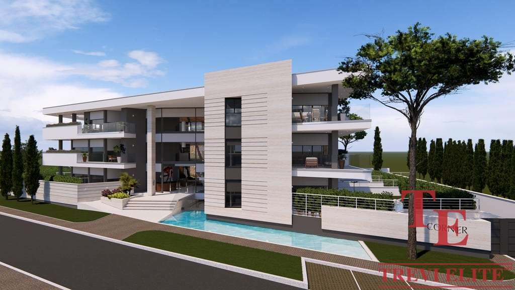 Элитная современная вилла с просторными террасами и бассейном, окруженная зелеными насаждениями, идеально подходит для роскошной жизни и инвестиций в международную недвижимость.