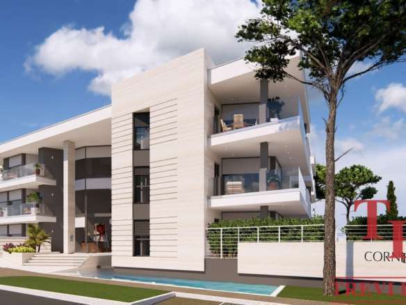 Современный элитный жилой комплекс с просторными квартирами и панорамными террасами, окружённый зеленью и живописными пейзажами, идеально подходит для роскошной жизни.