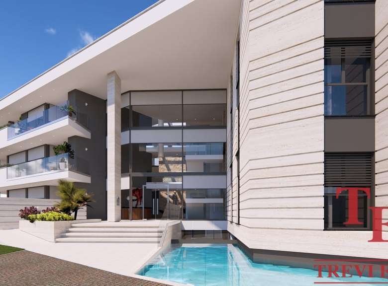 Современный элитный жилой комплекс с бассейном, современные архитектурные решения, просторные балконы и панорамные окна, эксклюзивное жилье в престижных районах Италии и мира.