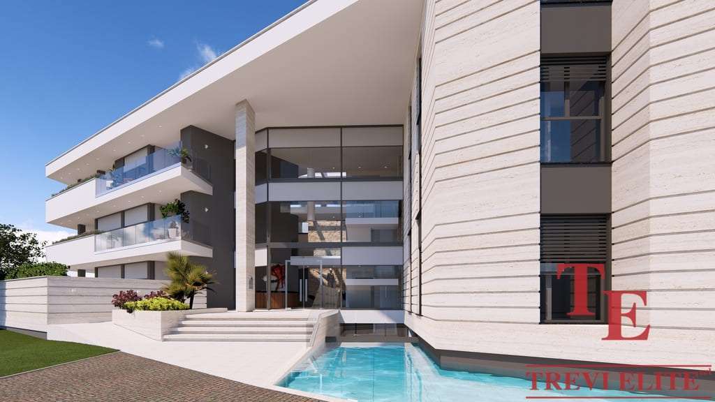 Современный элитный жилой комплекс с бассейном, современные архитектурные решения, просторные балконы и панорамные окна, эксклюзивное жилье в престижных районах Италии и мира.