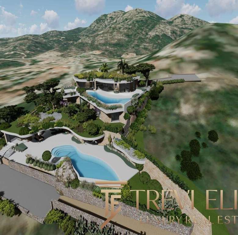 Эксклюзивный пентхаус с панорамным бассейном и садами на холме в живописной местности, великолепный вид на горы, современный дизайн, премиальная недвижимость в Италии и по всему миру.