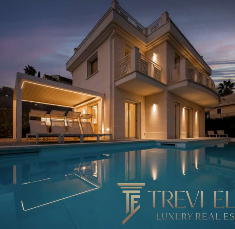 Уникальный особняк с современным дизайном, собственной бассейной, элитной террасой и панорамным видом, идеально подходит для тех, кто ценит роскошь и комфорт.