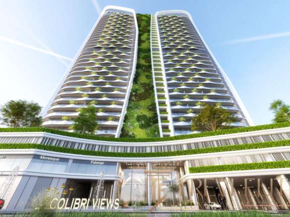 Высотные жилые здания с современным архитектурным дизайном, окружённые зеленью и деревьями, символ роскоши и элитной недвижимости в Италии и мире.