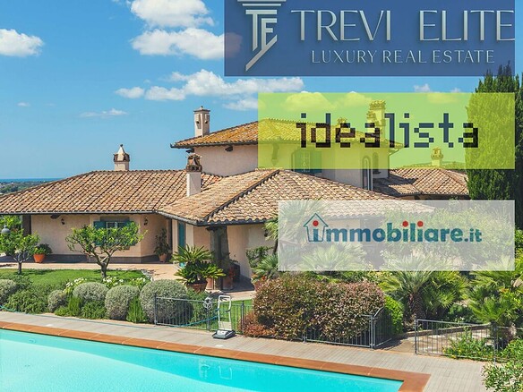Вилла с бассейном на фоне роскошной загородной недвижимости в Тоскане, Италия, роскошное жилье для элитных покупателей.