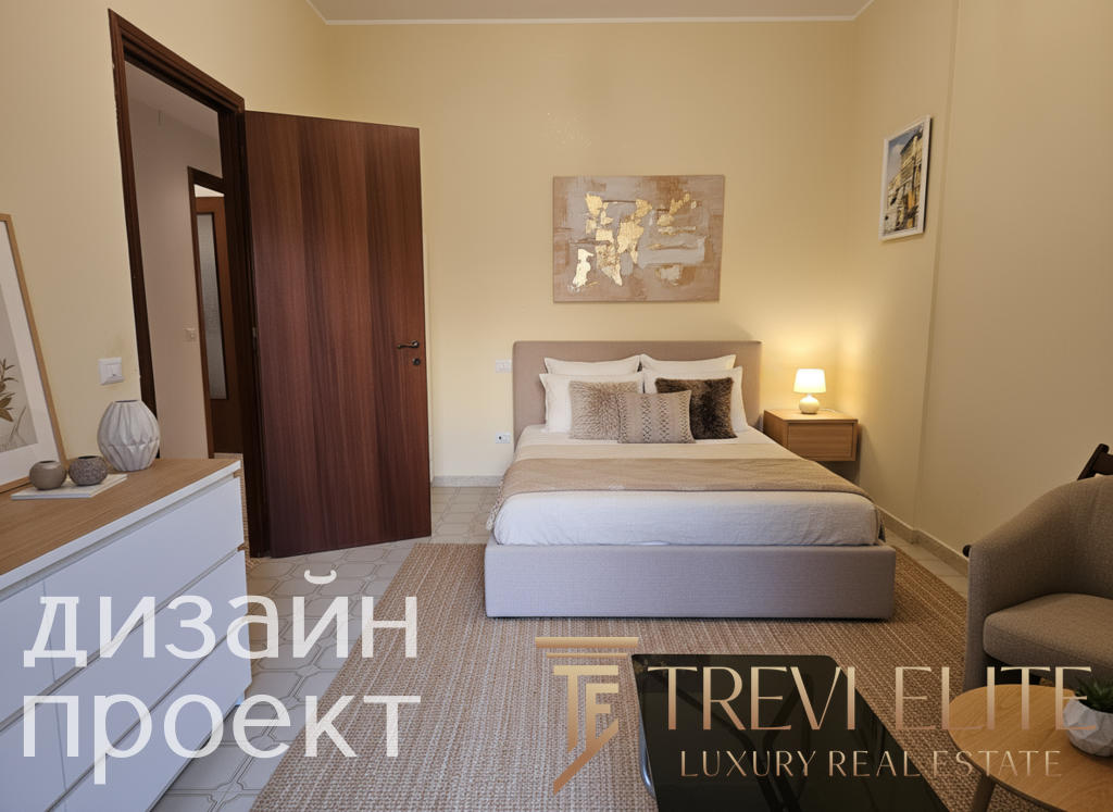 Современная уютная спальня в элитной вилле с мягким освещением и стильным декором. Идеальное пространство для отдыха и уединения. Высокое качество ремонта и комфортная мебель.